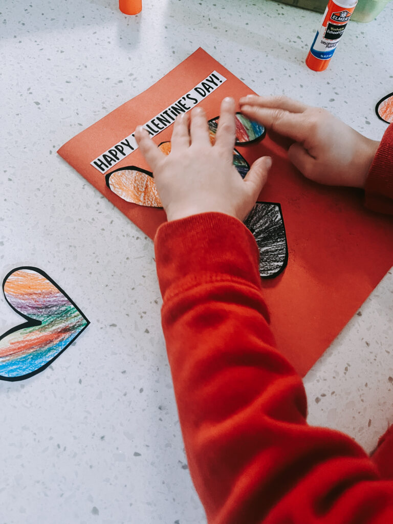 Valentine's Day card craft for kids