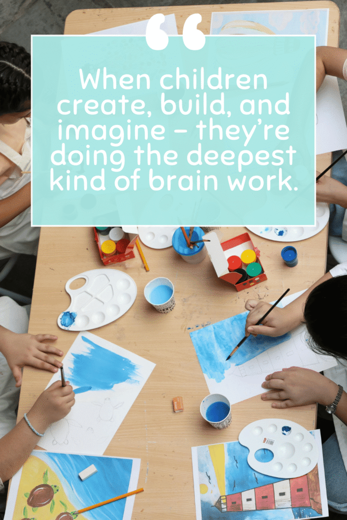 children painting as a form of play based learning