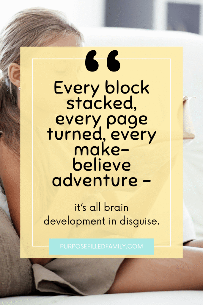 child reading as a form of play based learning